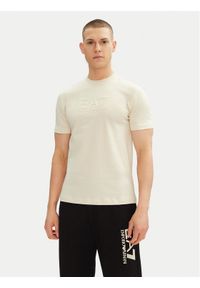 EA7 Emporio Armani T-Shirt 7M000224 AF10375 U1079 Écru Regular Fit. Materiał: bawełna
