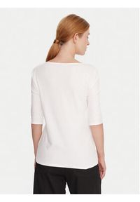 Calvin Klein Bluzka LV044C217G Biały Slim Fit. Kolor: biały. Materiał: bawełna
