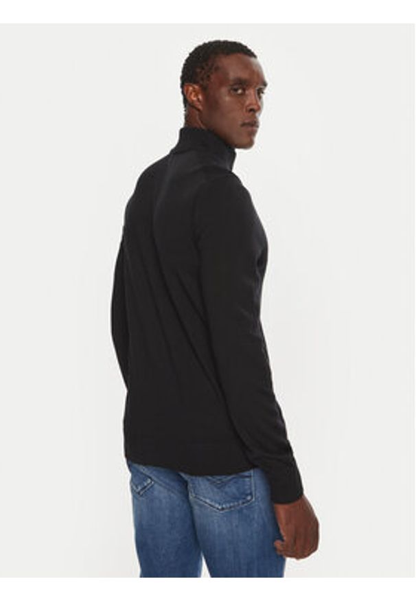 BOSS - Boss Golf Avac_M 50501761 Czarny Slim Fit. Typ kołnierza: golf. Kolor: czarny. Materiał: syntetyk