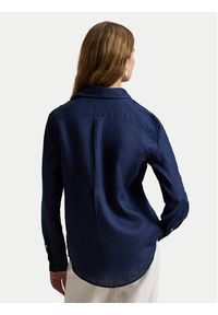 Polo Ralph Lauren Koszula 211970730519 Granatowy Classic Fit. Typ kołnierza: polo. Kolor: niebieski. Materiał: len #4