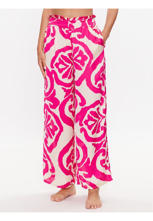 Etam Spodnie piżamowe 6538085 Różowy Regular Fit. Kolor: różowy. Materiał: syntetyk