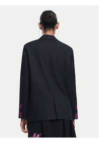 Desigual Marynarka 25SWEWX1 Czarny Regular Fit. Kolor: czarny. Materiał: bawełna #5