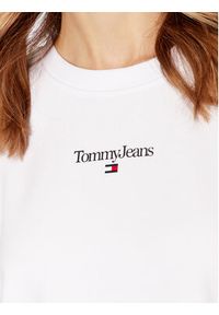 Tommy Jeans Bluza Essential Logo DW0DW15409 Biały Regular Fit. Kolor: biały. Materiał: bawełna, syntetyk #4