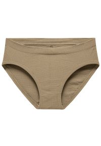 Intica - Figi prążkowane z elastyczną talią Reglindis. Kolor: brązowy. Materiał: prążkowany. Wzór: prążki