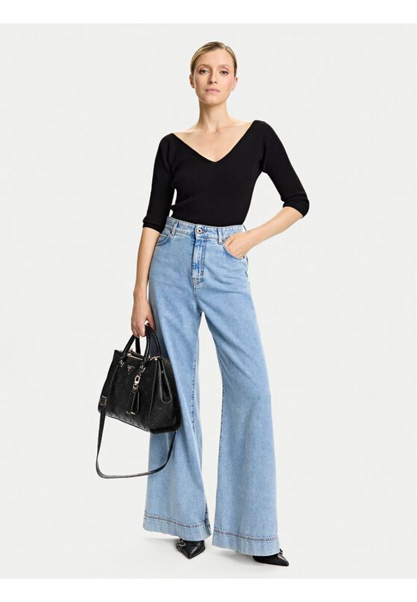 Guess Torebka Cresidia II HWPD98 88070 Czarny. Kolor: czarny. Materiał: skórzane