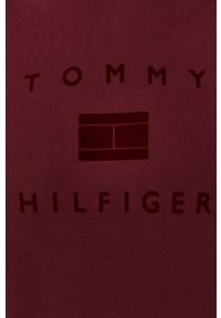 TOMMY HILFIGER - Tommy Hilfiger - Bluza bawełniana. Okazja: na co dzień. Kolor: czerwony. Materiał: bawełna. Długość rękawa: długi rękaw. Długość: długie. Wzór: aplikacja. Styl: casual #3