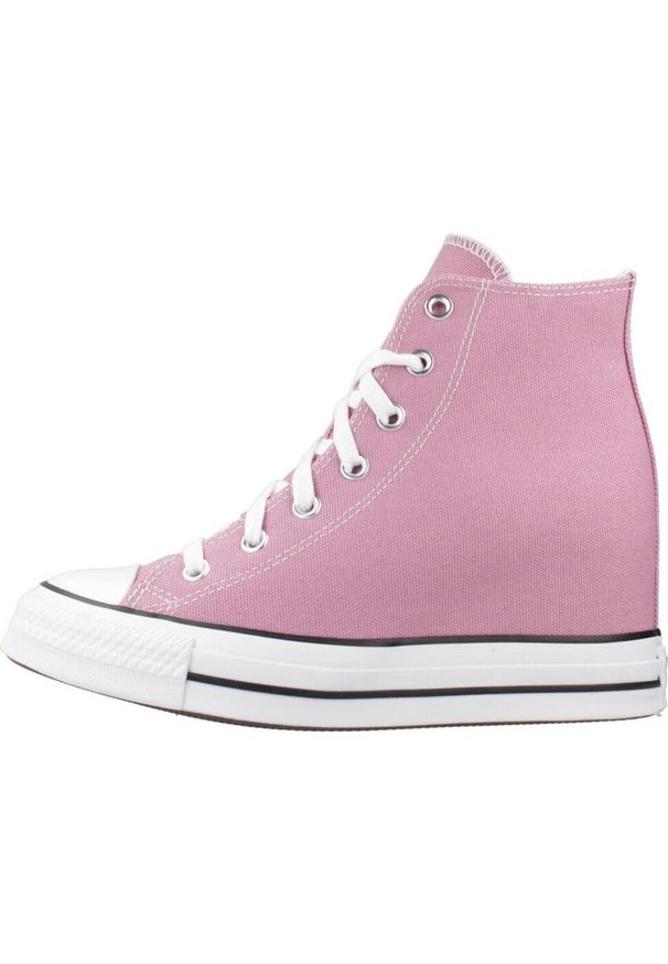 Converse - Buty CONVERSE CHUCK TAYLOR ALL STAR CLASSIC WEDGE PLATFORM Rose. Kolor: różowy. Materiał: tkanina. Obcas: na platformie. Styl: sportowy
