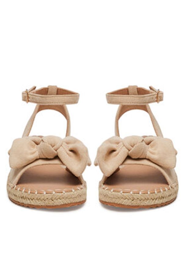 DeeZee Espadryle LE601-107 Beżowy. Kolor: beżowy. Materiał: materiał