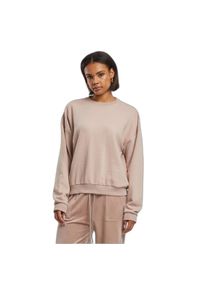 Damski oversize okrągły dekolt Urban Classics Light Terry. Kolor: różowy #1