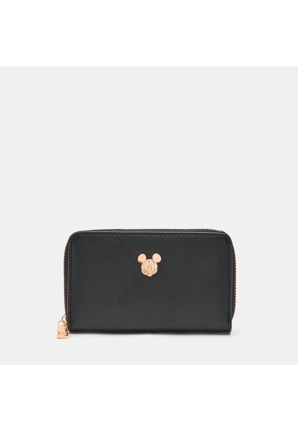 Sinsay - Duży portfel z Mickey Mouse - Czarny. Kolor: czarny. Wzór: motyw z bajki