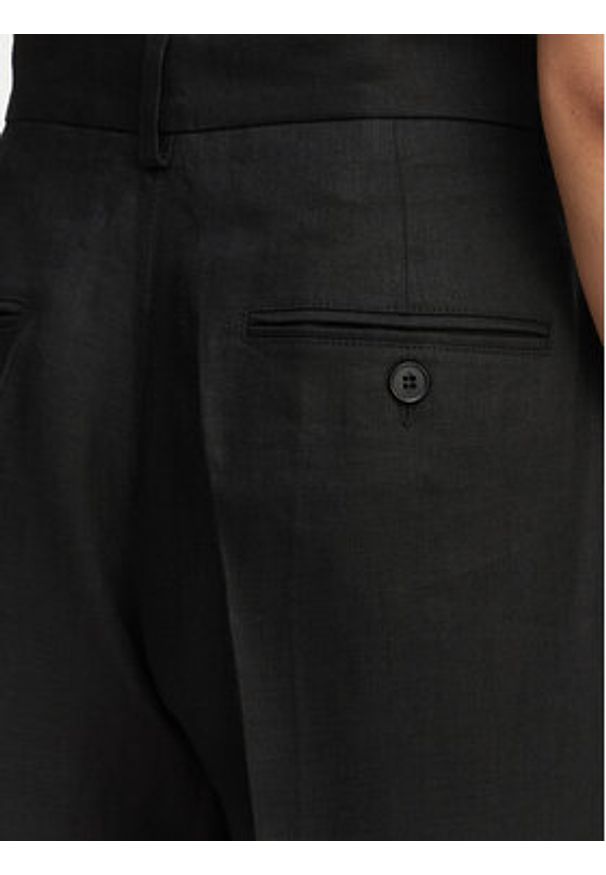 Weekend Max Mara Spodnie materiałowe Malizia 2615131112 Czarny Regular Fit. Kolor: czarny. Materiał: len