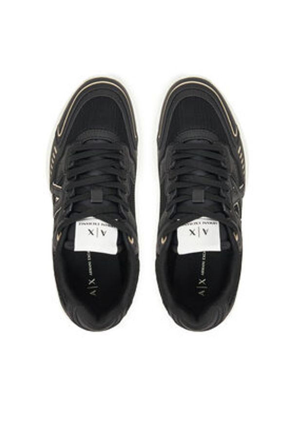 Armani Exchange Sneakersy XW002153 AF19535 MC077 Czarny. Kolor: czarny. Materiał: materiał