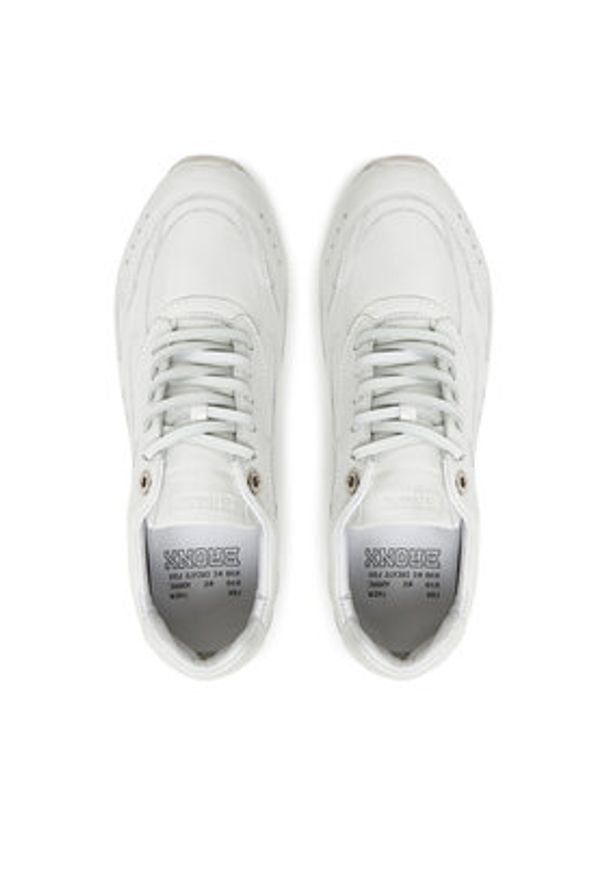 Bronx Sneakersy 66647-P 05 Biały. Kolor: biały. Materiał: zamsz, skóra