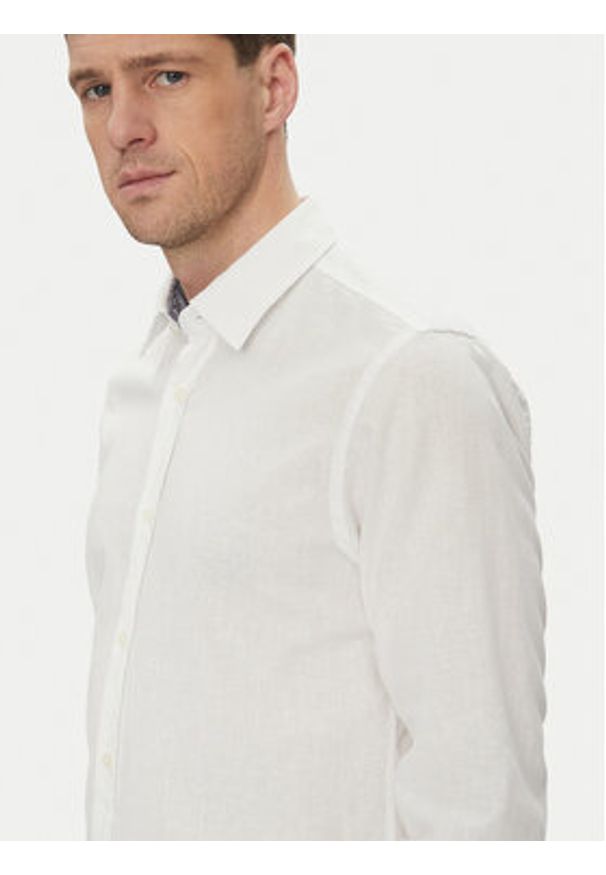JOOP! Jeans Koszula 15 JJSH-92Hanson2K-W 30045977 Biały Regular Fit. Kolor: biały. Materiał: bawełna, len