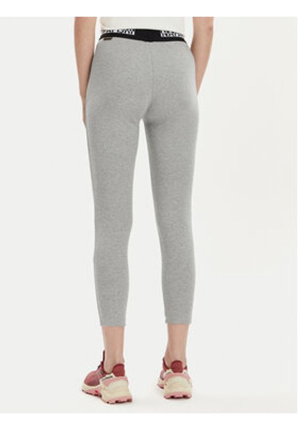 Napapijri Legginsy M-Box NP0A4GKT Szary Slim Fit. Kolor: szary. Materiał: bawełna