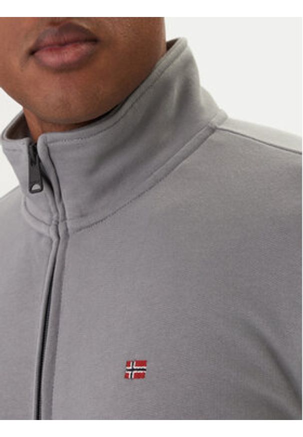 Napapijri Bluza Balis NP0A4HHW Szary Regular Fit. Kolor: szary. Materiał: bawełna