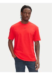 Hugo - HUGO T-Shirt Dapolino 50488330 Czerwony Relaxed Fit. Kolor: czerwony. Materiał: bawełna