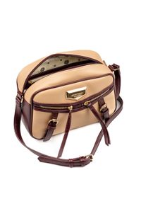 Inna - Torebka damska Monnari listonoszka crossbody ciemna beżowa. Kolor: beżowy. Materiał: skórzane. Styl: elegancki #2