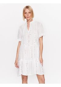 Iconique Sukienka letnia IC23 001 Biały Regular Fit. Kolor: biały. Materiał: bawełna. Sezon: lato #1