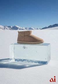 Renee - Ciemnobeżowe Śniegowce z Niską Cholewką Retira. Okazja: na co dzień. Wysokość cholewki: przed kostkę. Kolor: beżowy. Materiał: jeans. Szerokość cholewki: normalna. Sezon: zima. Styl: casual #1