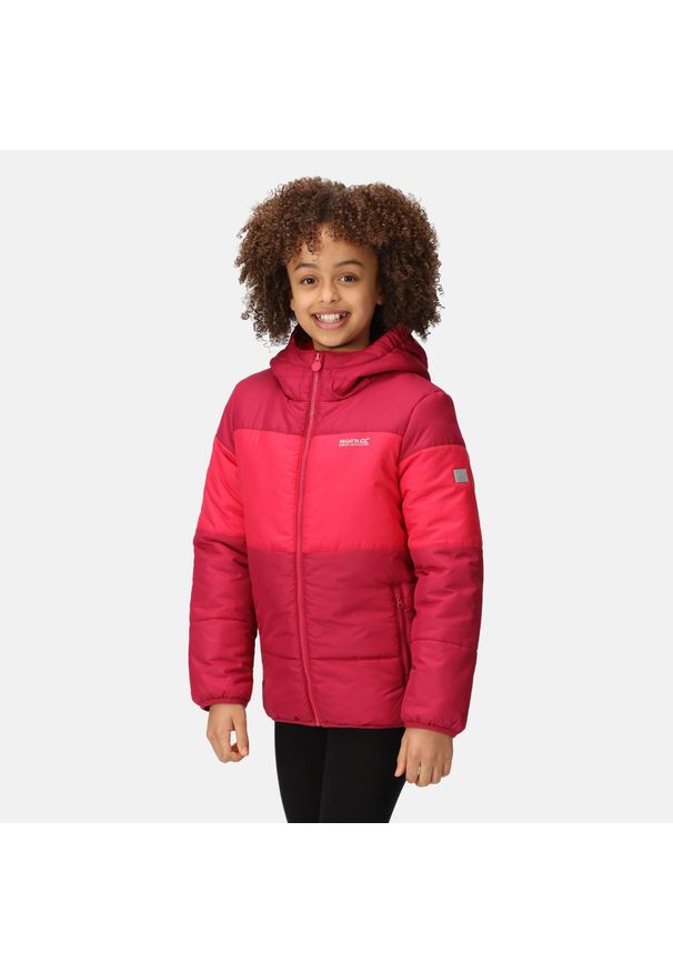 Regatta - Kurtka turystyczna dziecięca Lofthouse VII zimowa ocieplana. Kolor: różowy. Materiał: puch. Sezon: zima. Styl: sportowy
