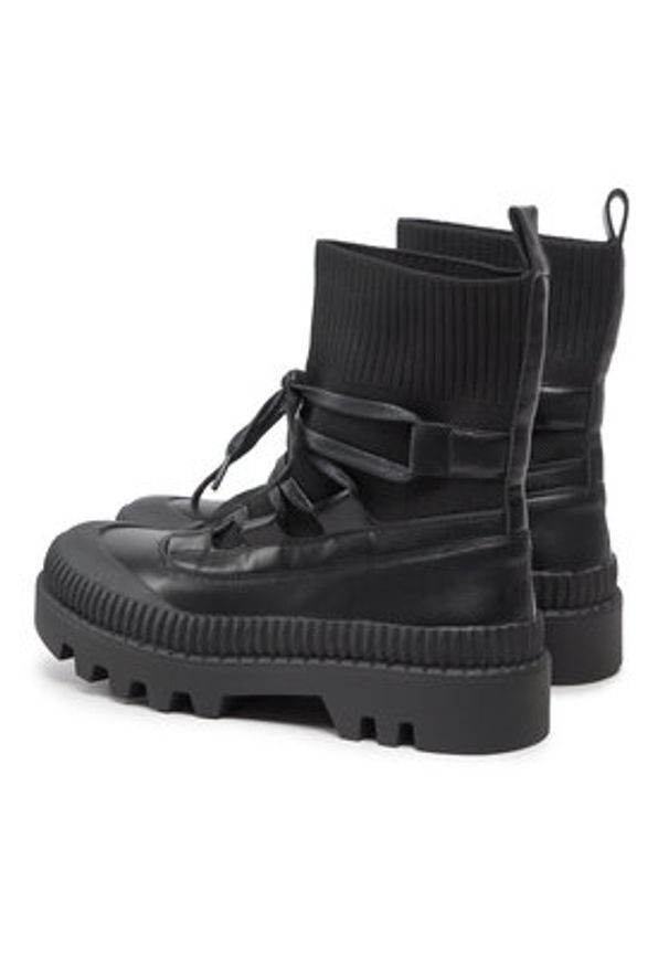 DeeZee Trzewiki ZAL13015-9 Czarny. Kolor: czarny. Materiał: materiał