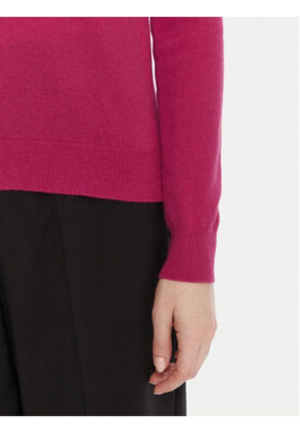 United Colors of Benetton - United Colors Of Benetton Golf 1002D2348 Różowy Regular Fit. Typ kołnierza: golf. Kolor: różowy. Materiał: wełna