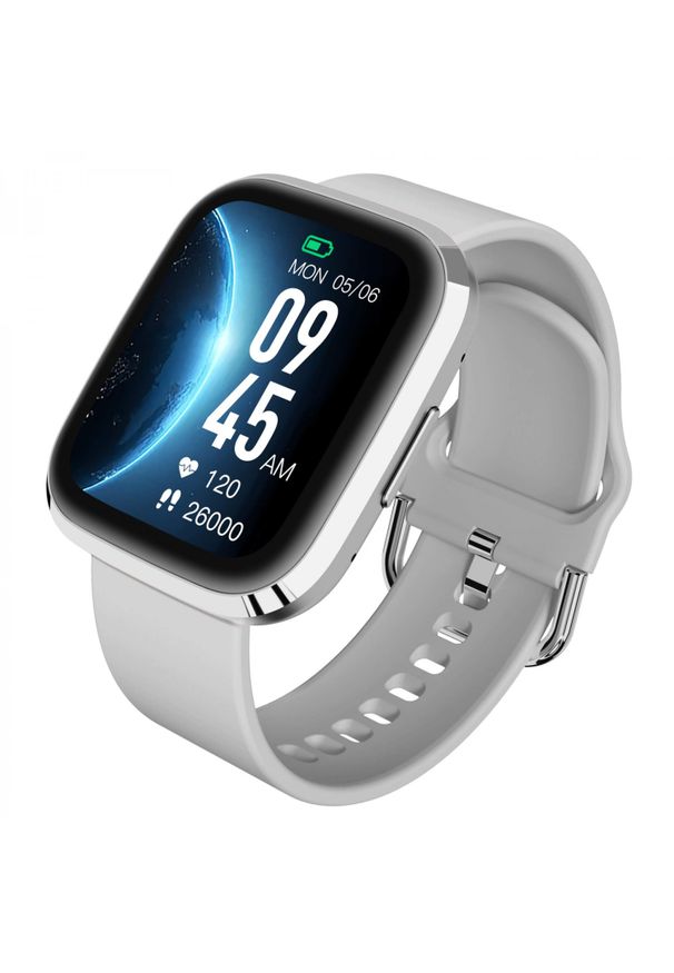 GARETT - Smartwatch Garett GRC Style srebrny. Rodzaj zegarka: smartwatch. Kolor: srebrny. Styl: sportowy, casual, elegancki
