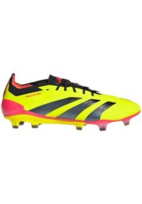 Adidas - Buty piłkarskie adidas Predator Elite Fg M IF5441 żółte. Zapięcie: sznurówki. Kolor: żółty. Materiał: materiał, syntetyk. Szerokość cholewki: normalna. Sport: piłka nożna #1