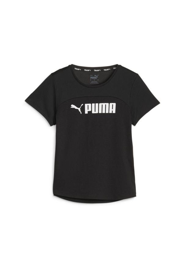 Puma - T-shirt treningowy damski PUMA Fit Logo Ultrabreathe. Kolor: biały, wielokolorowy, czarny