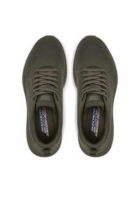 skechers - Skechers Sneakersy Bobs Squad Chaos-Face Off 117209/OLV Khaki. Kolor: brązowy. Materiał: materiał #3