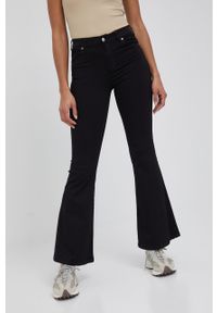 Dr. Denim jeansy Macy damskie high waist. Stan: podwyższony. Kolor: czarny