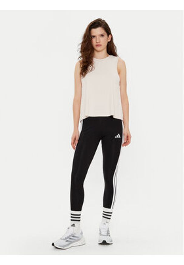 Adidas - adidas Legginsy Essentials 3-Stripes JE0072 Czarny Slim Fit. Kolor: czarny. Materiał: bawełna