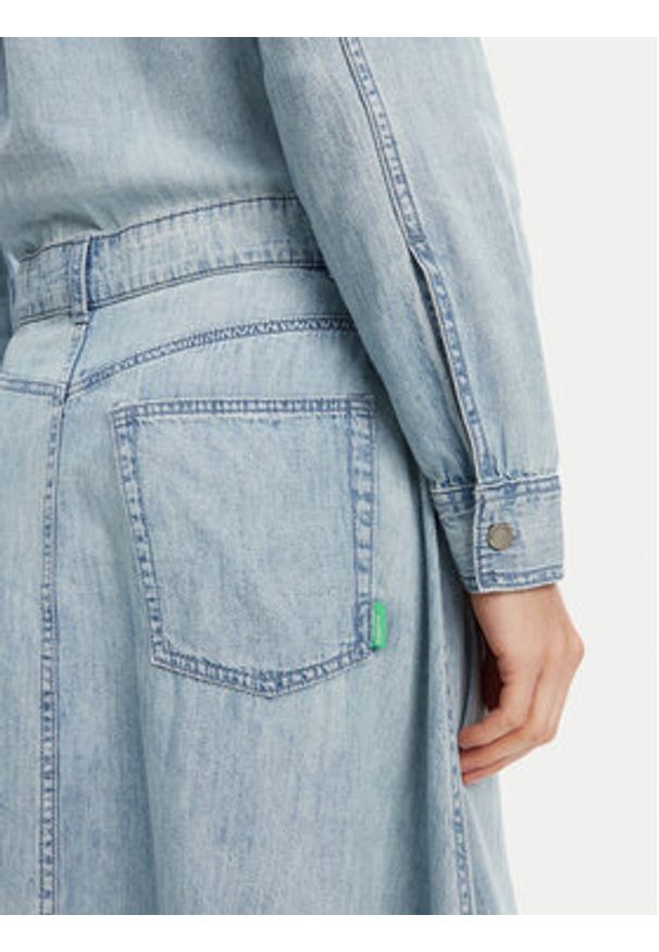 United Colors of Benetton - United Colors Of Benetton Sukienka jeansowa 4RZKDV0B5 Niebieski Regular Fit. Kolor: niebieski. Materiał: bawełna