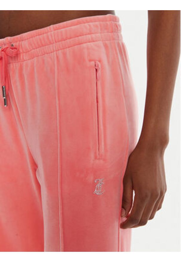 Juicy Couture Spodnie dresowe Tina JCAPW045 Pomarańczowy Regular Fit. Kolor: pomarańczowy. Materiał: syntetyk