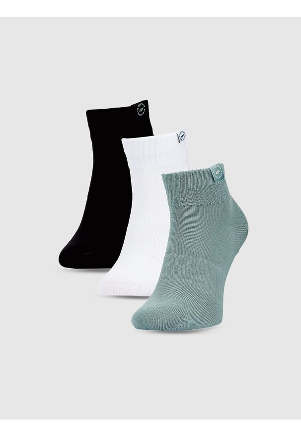 4f - 4F Skarpetki casual za kostkę (3-pack) dziewczęce - multikolor 32-34. Kolor: wielokolorowy. Materiał: poliamid, włókno, bawełna, materiał