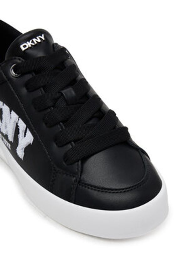 DKNY Sneakersy K1558006 Czarny. Kolor: czarny. Materiał: skóra