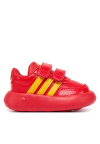 Adidas - Sneakersy adidas. Kolor: czerwony. Wzór: motyw z bajki