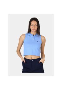 Tank top damski Nautica Danna. Typ kołnierza: polo. Kolor: niebieski. Styl: klasyczny #1