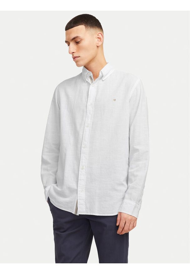 Jack & Jones Koszula Summer 12274599 Biały Regular Fit. Kolor: biały. Materiał: bawełna