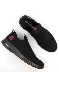 Komfortowe buty sportowe męskie wsuwane czarne Rieker B7365-00. Zapięcie: bez zapięcia. Kolor: czarny #3