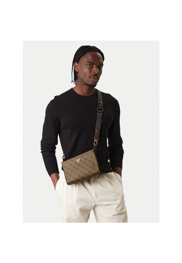 Saszetka Guess. Kolor: brązowy