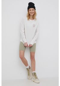 Vans longsleeve bawełniany kolor biały. Okazja: na co dzień. Kolor: biały. Materiał: bawełna. Długość rękawa: długi rękaw. Wzór: nadruk. Styl: casual #4