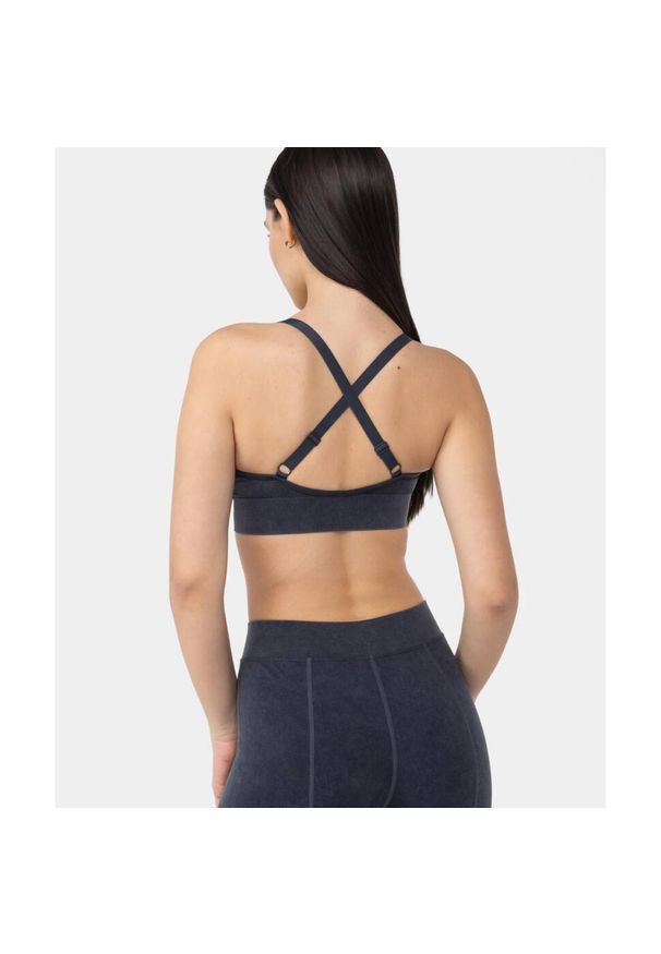 Biustonosz Carpatree Marble Story bezszwowy czarny. Kolor: czarny. Materiał: materiał. Sport: joga i pilates, fitness