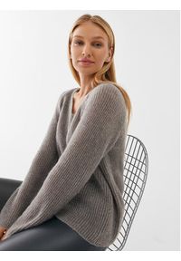 Max Mara Leisure Sweter Waser 23336608 Szary Regular Fit. Kolor: szary. Materiał: wełna, syntetyk