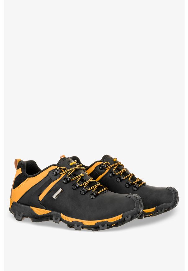Casu - Czarne buty trekkingowe sznurowane casu mxc8845. Kolor: wielokolorowy, brązowy, czarny