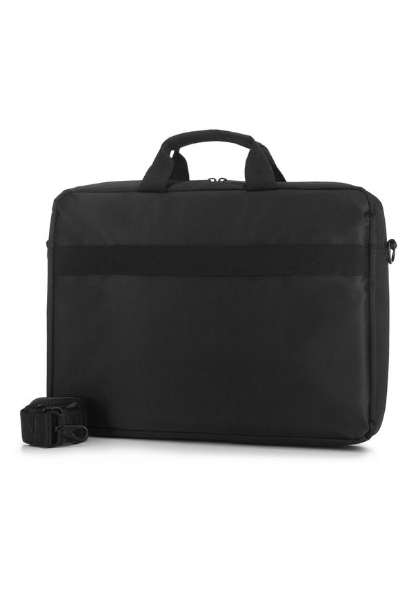 Wittchen - Męska torba na laptopa 17’" z kieszenią z przodu. Kolor: czarny. Materiał: poliester. Styl: klasyczny
