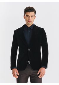 Pako Lorente - PAKO LORENTE - Czarna bawełniana marynarka męska. Okazja: na karnawał. Kolor: czarny. Materiał: bawełna. Styl: młodzieżowy #1