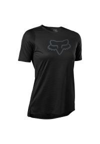 Fox Racing - Koszulka rowerowa MTB damska FOX Flexair z krótkim rękawem. Kolor: czarny. Długość rękawa: krótki rękaw. Długość: krótkie. Sport: kolarstwo #1