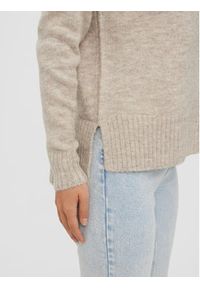 Vero Moda Sweter 10269229 Beżowy Regular Fit. Kolor: beżowy. Materiał: syntetyk
